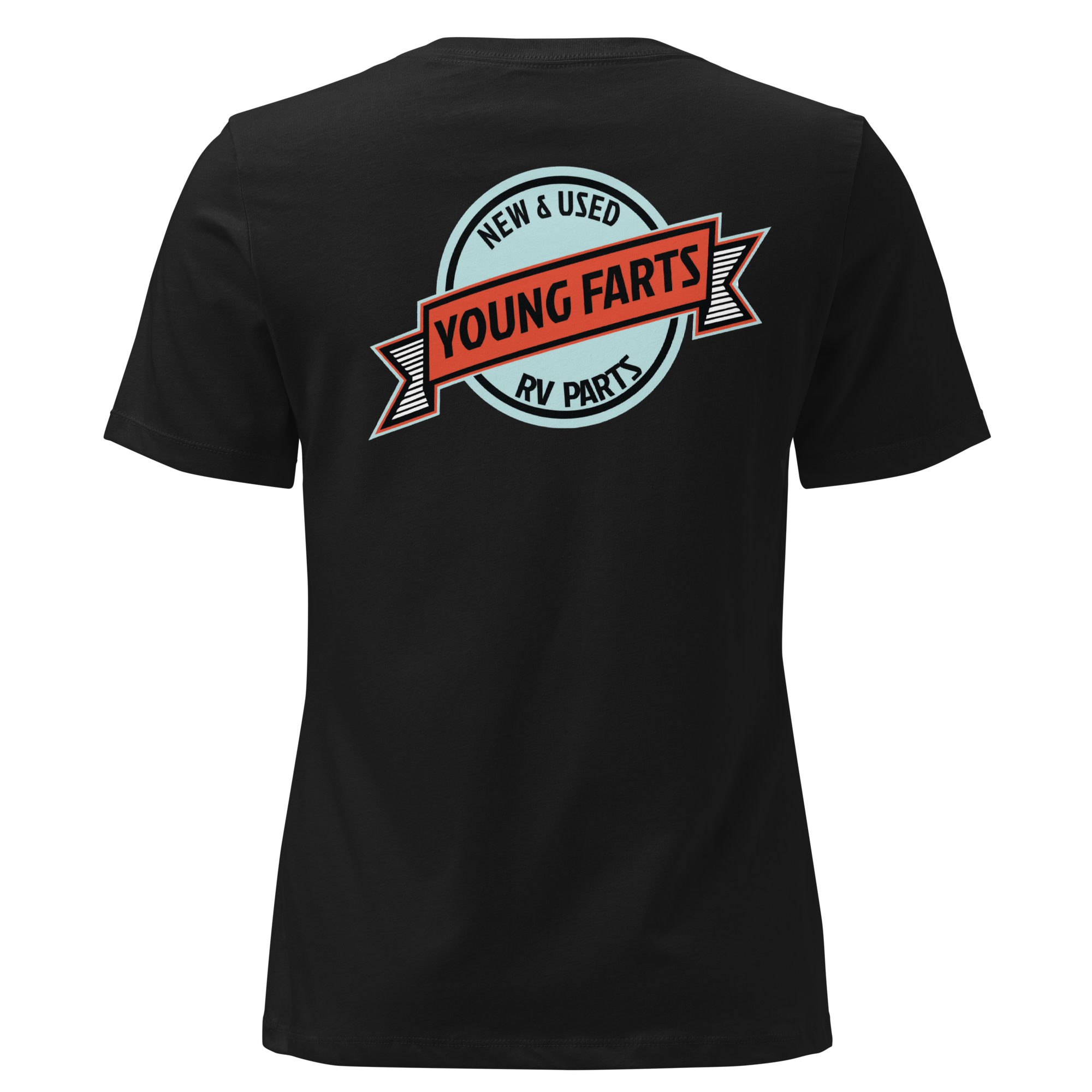 Young Farts Women’s Relaxed T-Shirt with front and back print in Dark Grey Heather