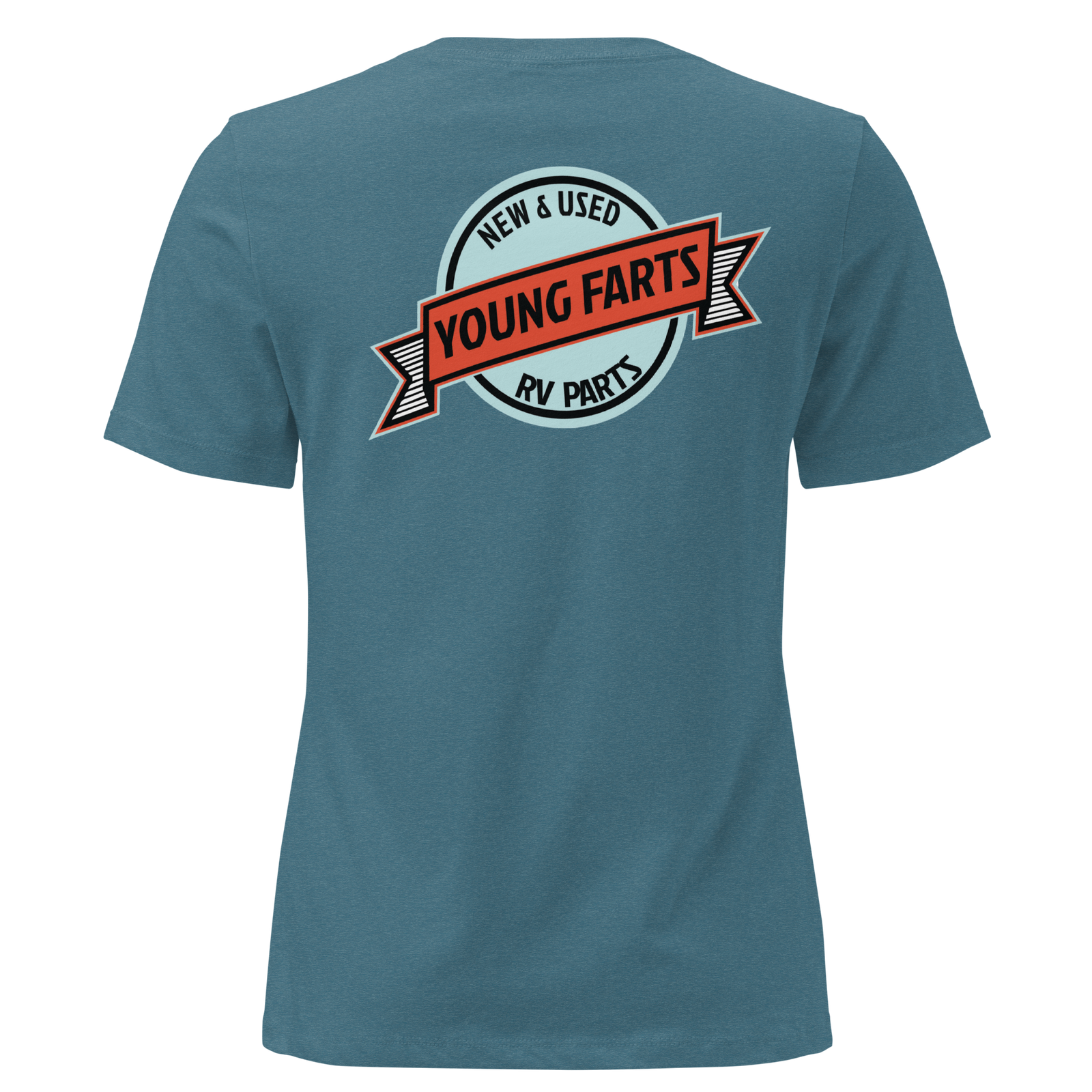 Young Farts Women’s Relaxed T-Shirt with front and back print in Forest Green