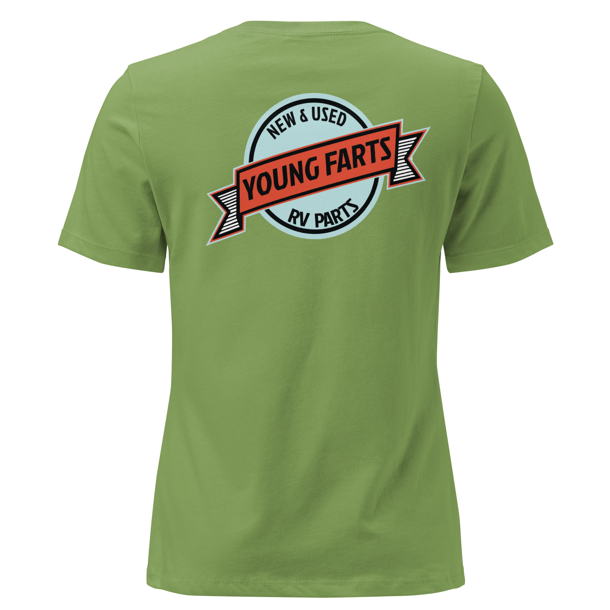 Young Farts Women’s Relaxed T-Shirt with front and back print in Forest Green