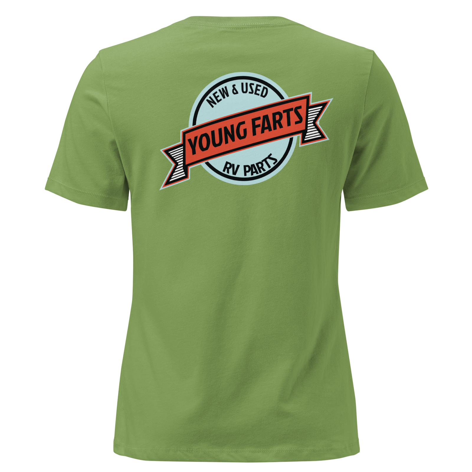 Young Farts Women’s Relaxed T-Shirt with front and back print in Forest Green