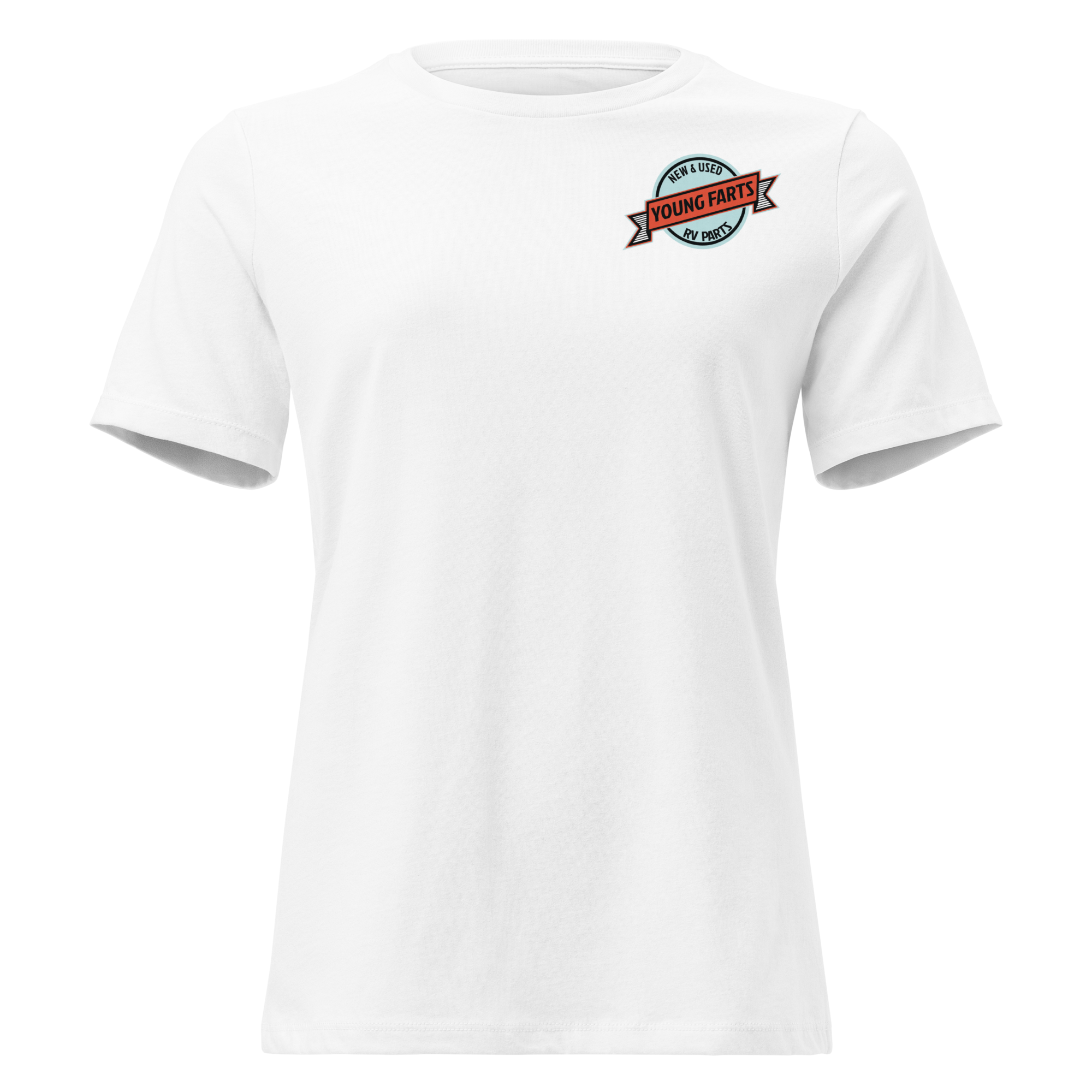 Young Farts Women’s Relaxed T-Shirt with front and back print in Dark Grey Heather
