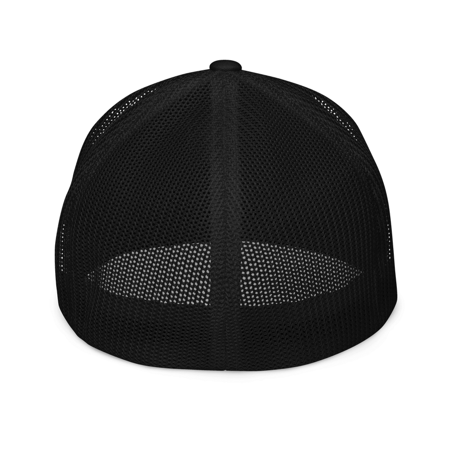Young Farts (Looks Better Dirty) Trucker Hat black back view