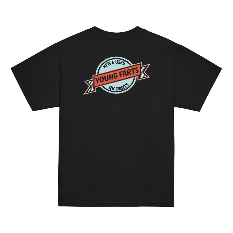 Young Farts Youth T-Shirt black back view