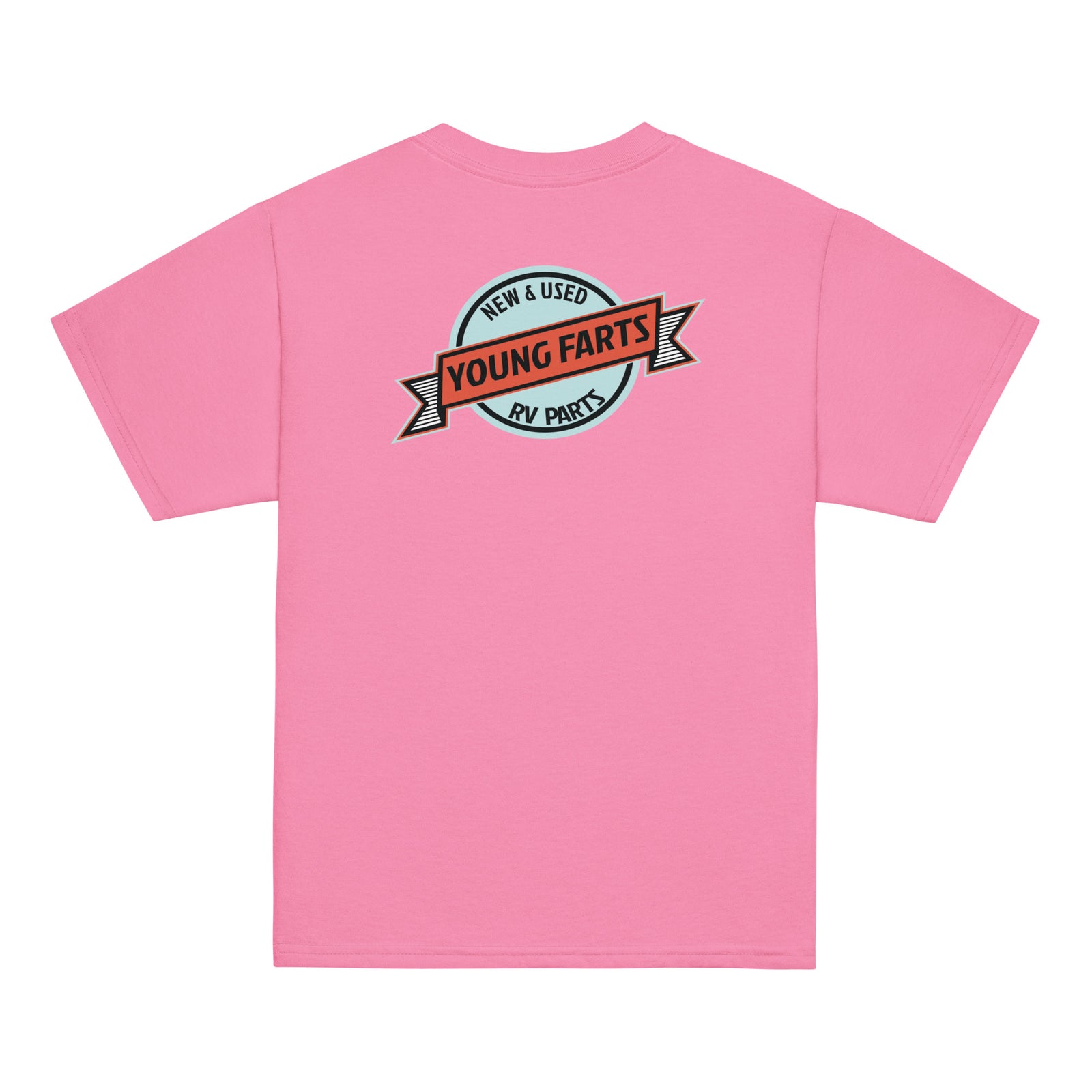 Young Farts Youth T-Shirt with front and back print in Black