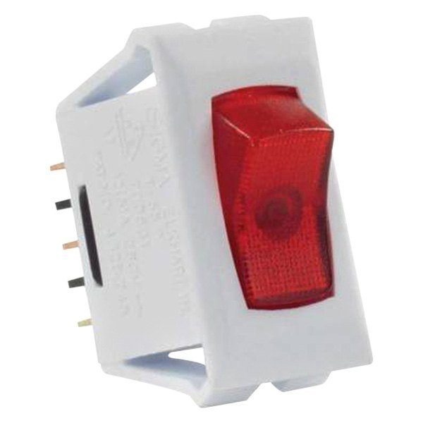 12V Illumin. Switch White/Red - Young Farts RV Parts