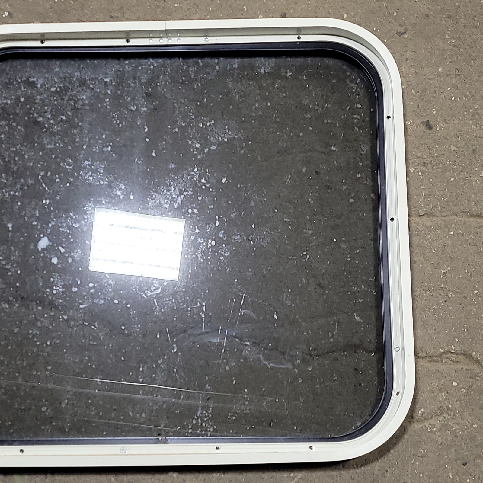 Used Black Radius Non-Opening Window : 23 1/4