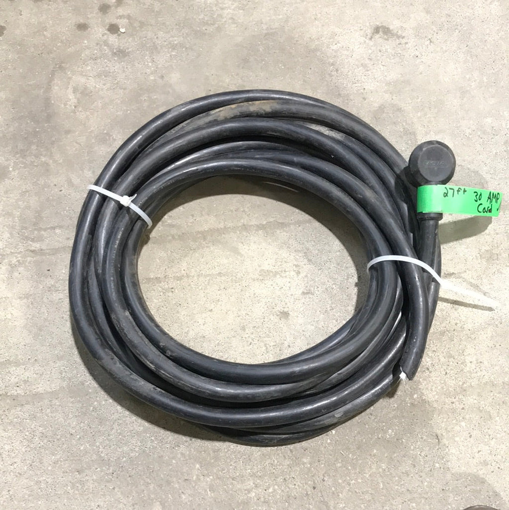 Used RV 27' Electrical Cord With Only Male End 30 AMP - Young Farts RV Parts