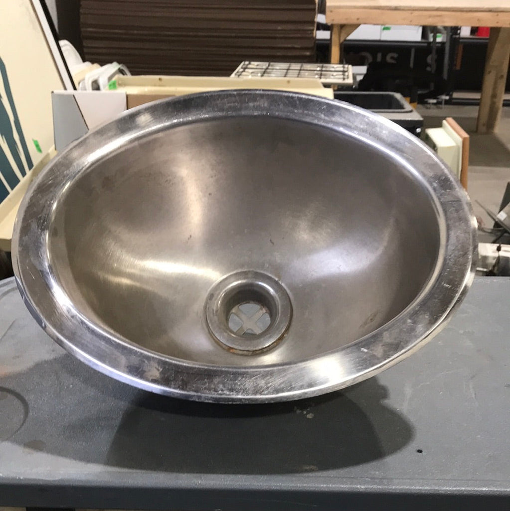 Used Oval Stainless Steel Sink Single Bowl - Young Farts RV Parts