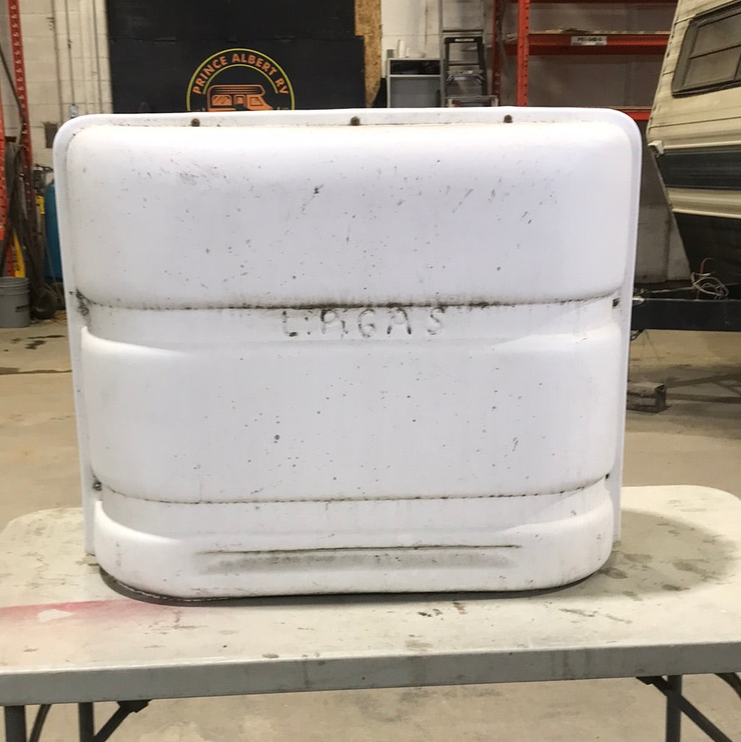 Used Propane Tank Cover - (Fits 30 LB Steel Double Tank) - Young Farts RV Parts