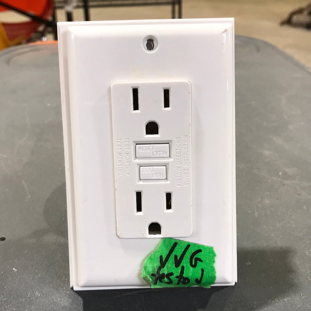 Used RV 110 Volt GFI Wall Receptacle / Outlet