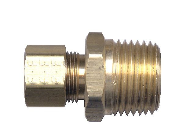 ELBOW 3/8 TUBE x 3/8 MPT - Young Farts RV Parts