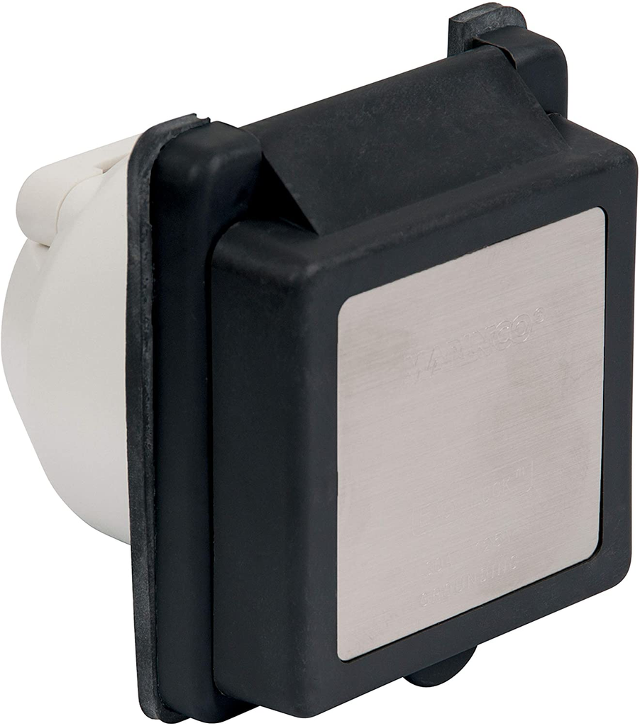 Marinco 301ELRV.BLK -  Black 30 Amp Standard Power Inlet - Young Farts RV Parts