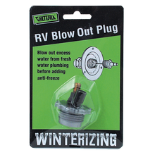 Load image into Gallery viewer, Valterra 09-2322 - RV Blow Out Plug with Threaded Valve for Winterizing - Gray Plastic - Young Farts RV Parts