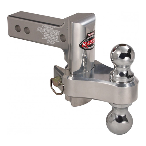 Trimax TRZ4AL-RP - 4? ALUMINUM Adjustable Drop Hitch, Pin & Clip - Young Farts RV Parts