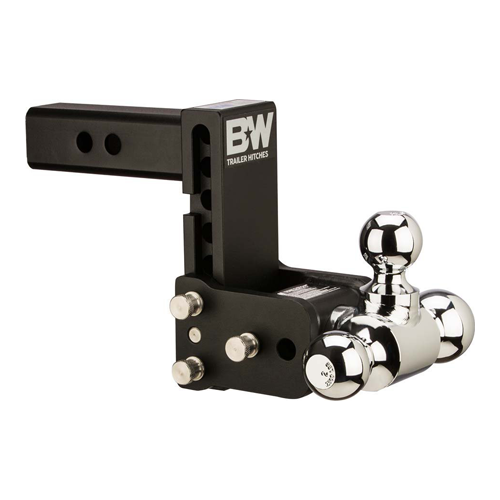 BW TS20048B - "Tow & Stow" Tri-Ball Hitch 1-7/8" x 2" x 2 5/16" with 2.5" Shank 5" Drop or 4 1/2" Rise - Young Farts RV Parts