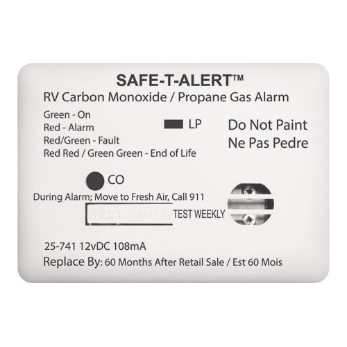 MTI Industries 25-741-WT - Propane and Carbon Monoxide Gas Leak Detector - White - Young Farts RV Parts