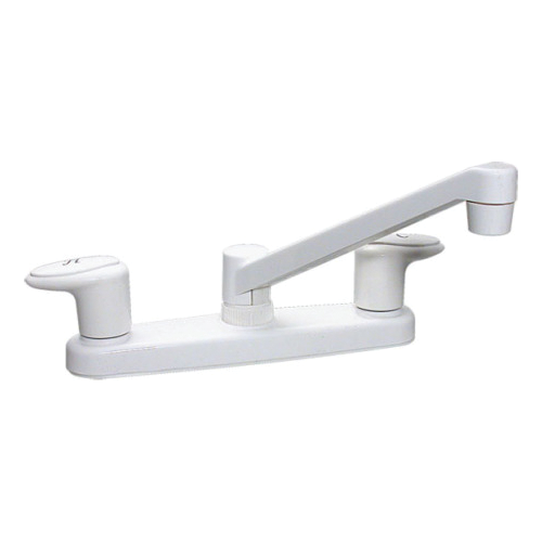 KITCHEN FAUCET 8"2-LEVERS WHT - Young Farts RV Parts