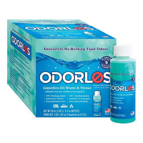 ODORLOS TREATMENT 4OZ BOX/9 - Young Farts RV Parts