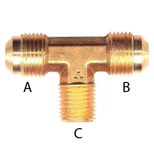 TEE 3/8 x 1/4 PIPE #45-6B - Young Farts RV Parts
