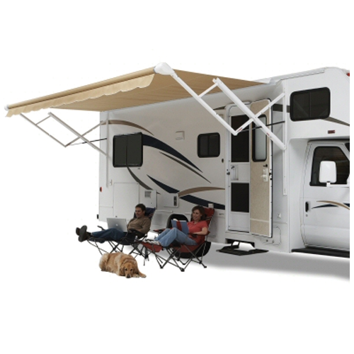 Carefree VX2550HW - Eclipse 8'Ext. Polar White Aluminum Electric Box Patio Awning Arm Set - Young Farts RV Parts