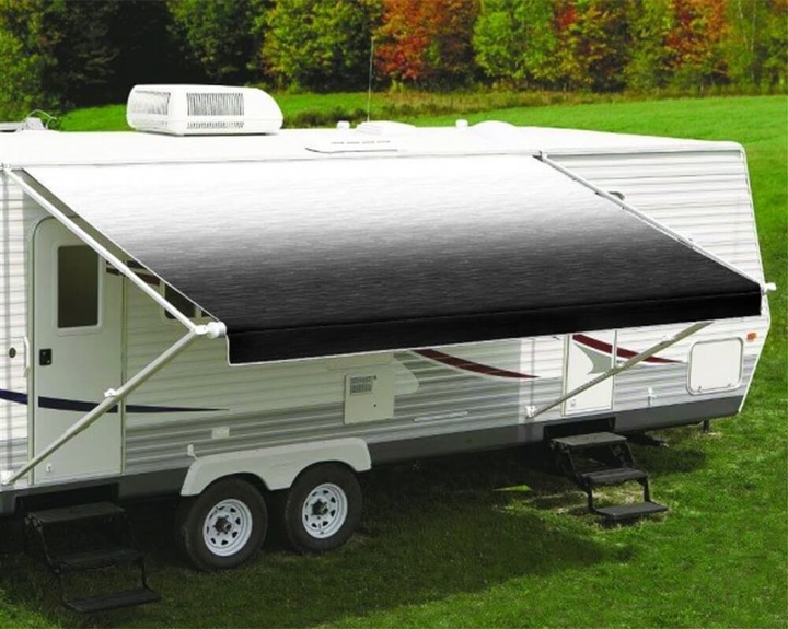 Carefree JU156E00 - 1Pc Fabric 15' Black Fade with White Weatherguard - Young Farts RV Parts