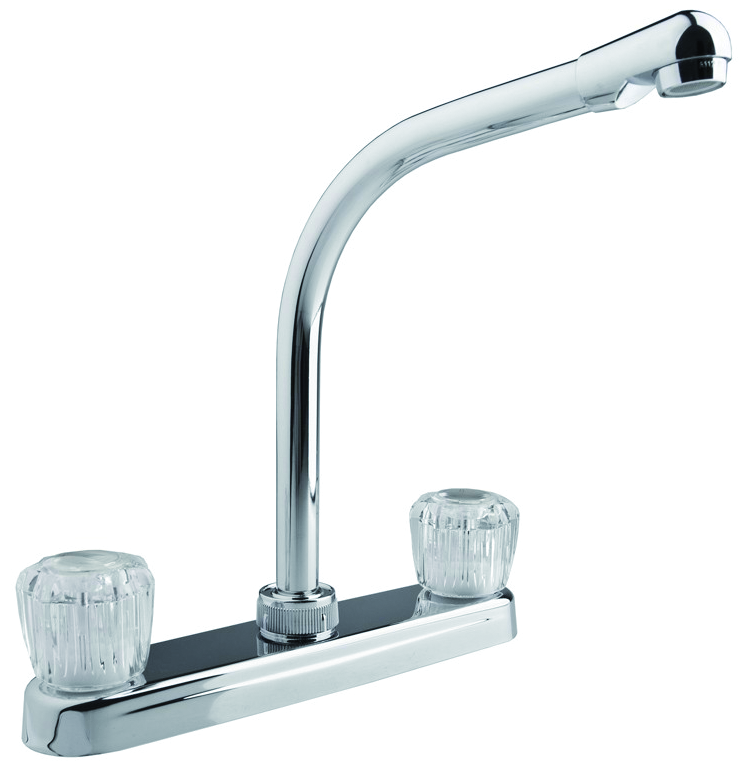 Dura Faucet DF-PK210A-CP - Dura Hi-Rise RV Kitchen Faucet - Chrome Polished - Young Farts RV Parts