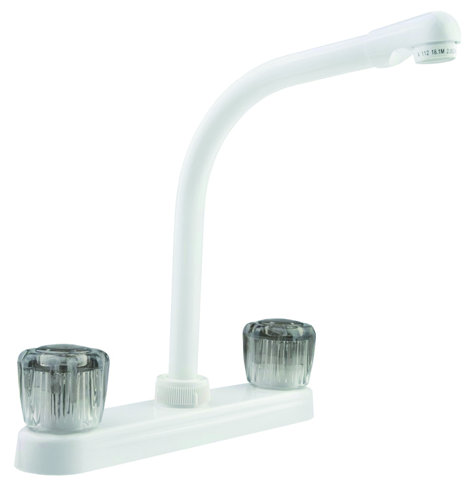 Dura Faucet DF-PK210S-WT - Dura Hi-Rise RV Kitchen Faucet - White - Young Farts RV Parts