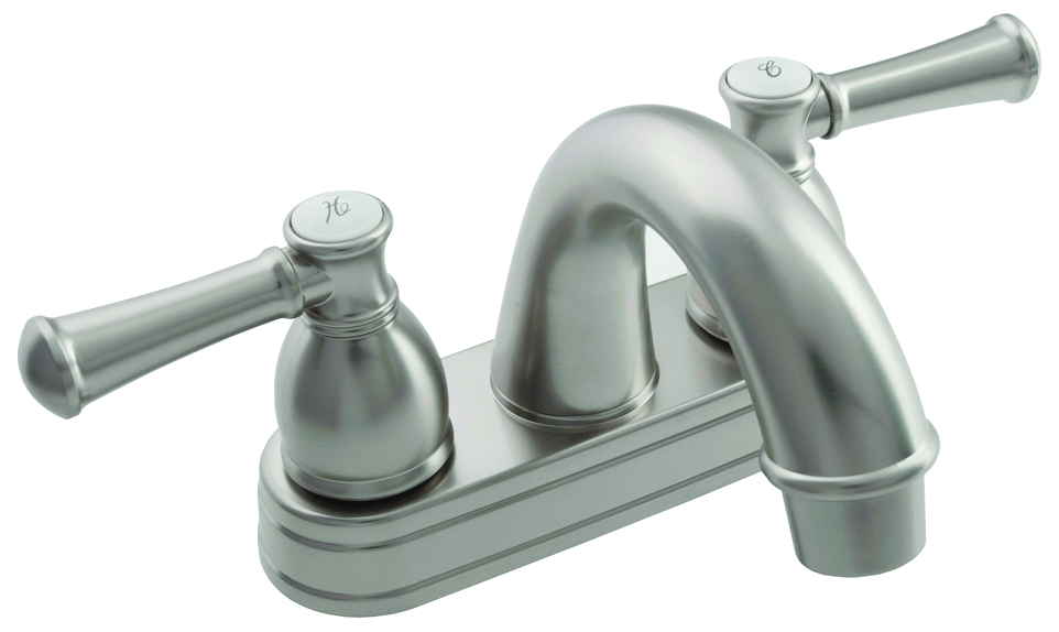 Dura Faucet DF-PL620L-SN - Dura Designer Arc Spout RV Lavatory Faucet - Brushed Satin Nickel - Young Farts RV Parts