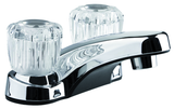 Dura Faucet DF-PL700A-CP - Dura RV Lavatory Faucet w/Crystal Acrylic Knobs - Chrome Polished