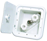 Valterra PF247201 - Exterior Shower Box with Quick Connect - Plastic - Polar White