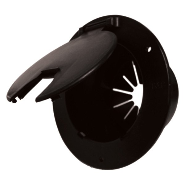 Thetford 94330 - Deluxe Black Round Electric Cable Hatch with Back - Young Farts RV Parts