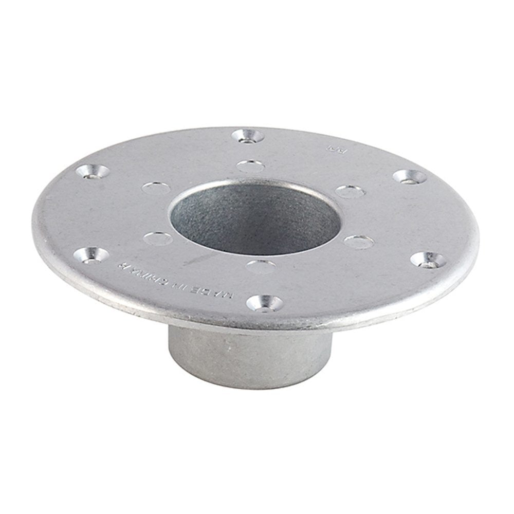 AP Products 013-1112 - Round Flush Mount Pedestal Base, Chrome - Young Farts RV Parts