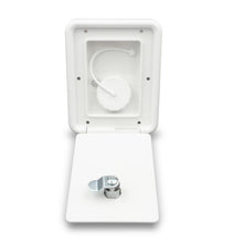 Load image into Gallery viewer, B&amp;B Molders 94249 Gravity Fill Water Inlet Hatch, Polar White - Young Farts RV Parts