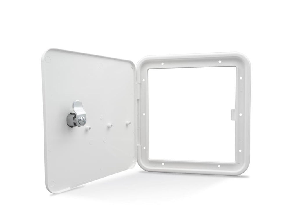 B&B Molders 94305 Electrical Cable Access Hatch, Polar White - Young Farts RV Parts