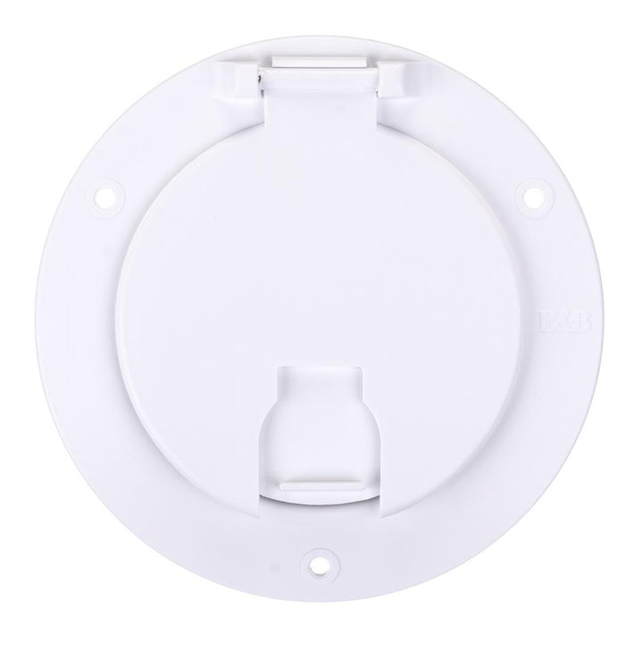B&B Molders 94329 Electrical Cable Hatch, Polar White - Young Farts RV Parts