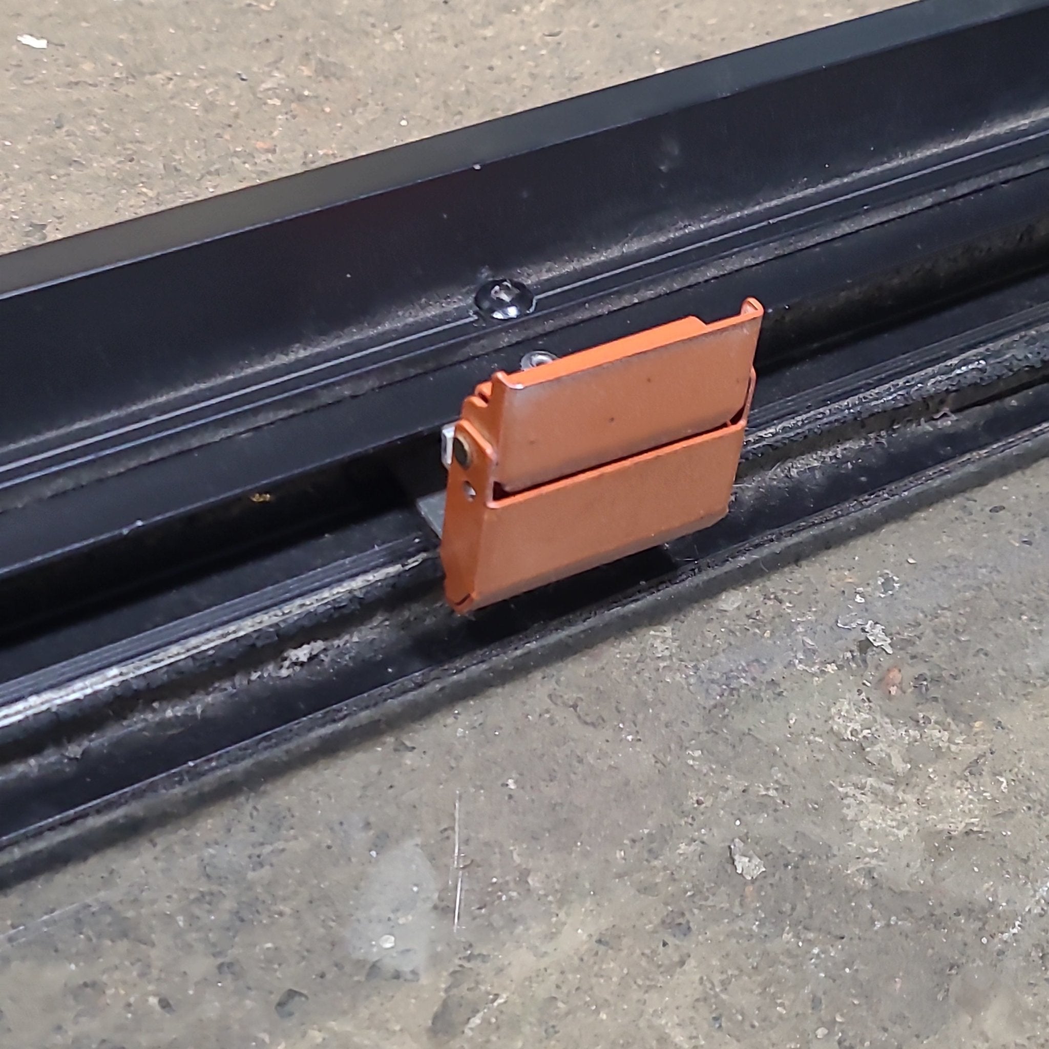 Black Radius Emergency Opening Window : 48 1/4" W X 15" H X 1 7/8" D - Young Farts RV Parts