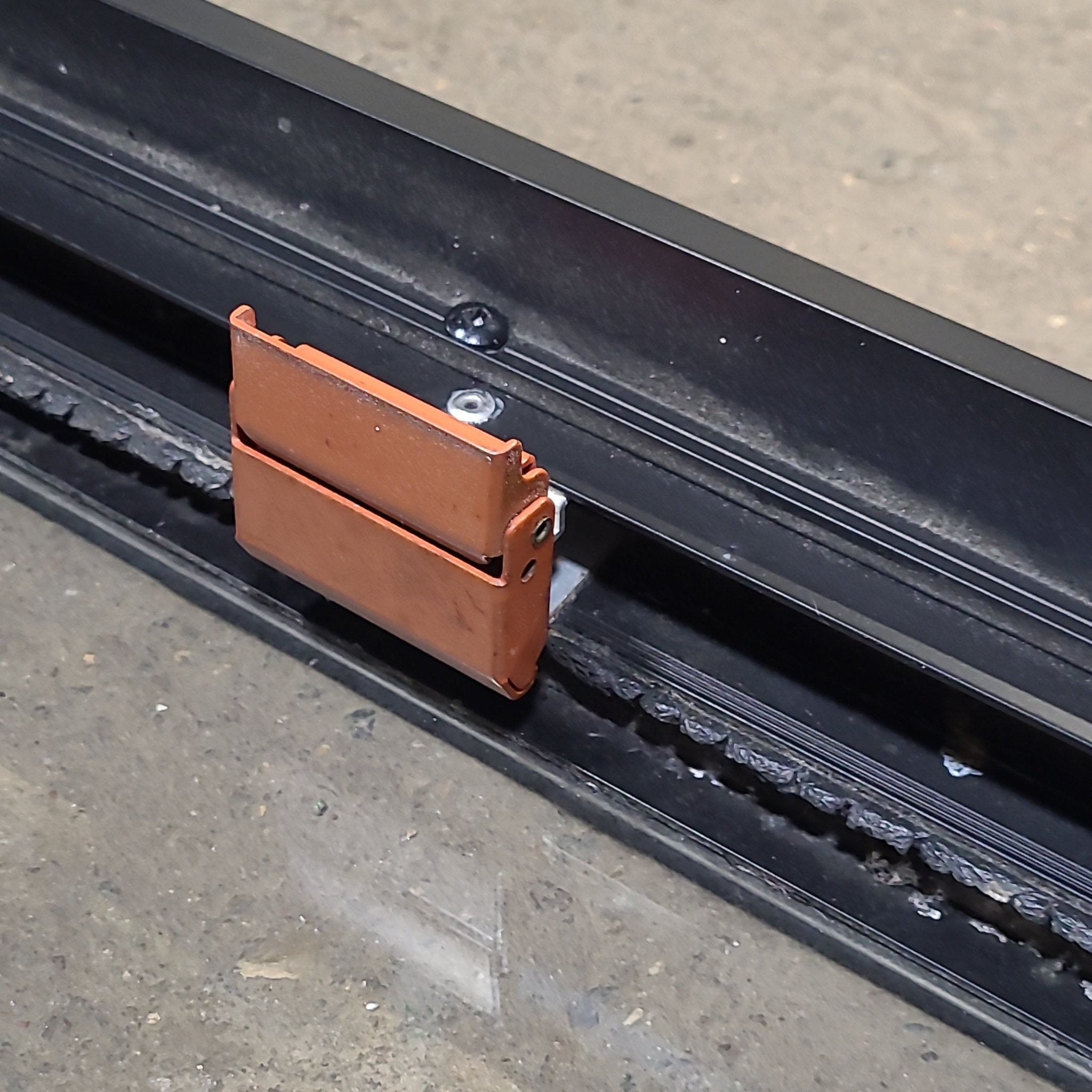 Black Radius Emergency Opening Window : 48 1/4" W X 15" H X 1 7/8" D - Young Farts RV Parts