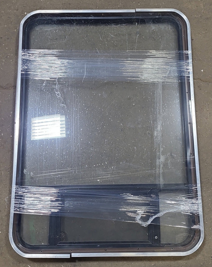 Black Radius Opening Window : 29 1/2" W X 41 1/2" H X 1 7/8" D - Young Farts RV Parts