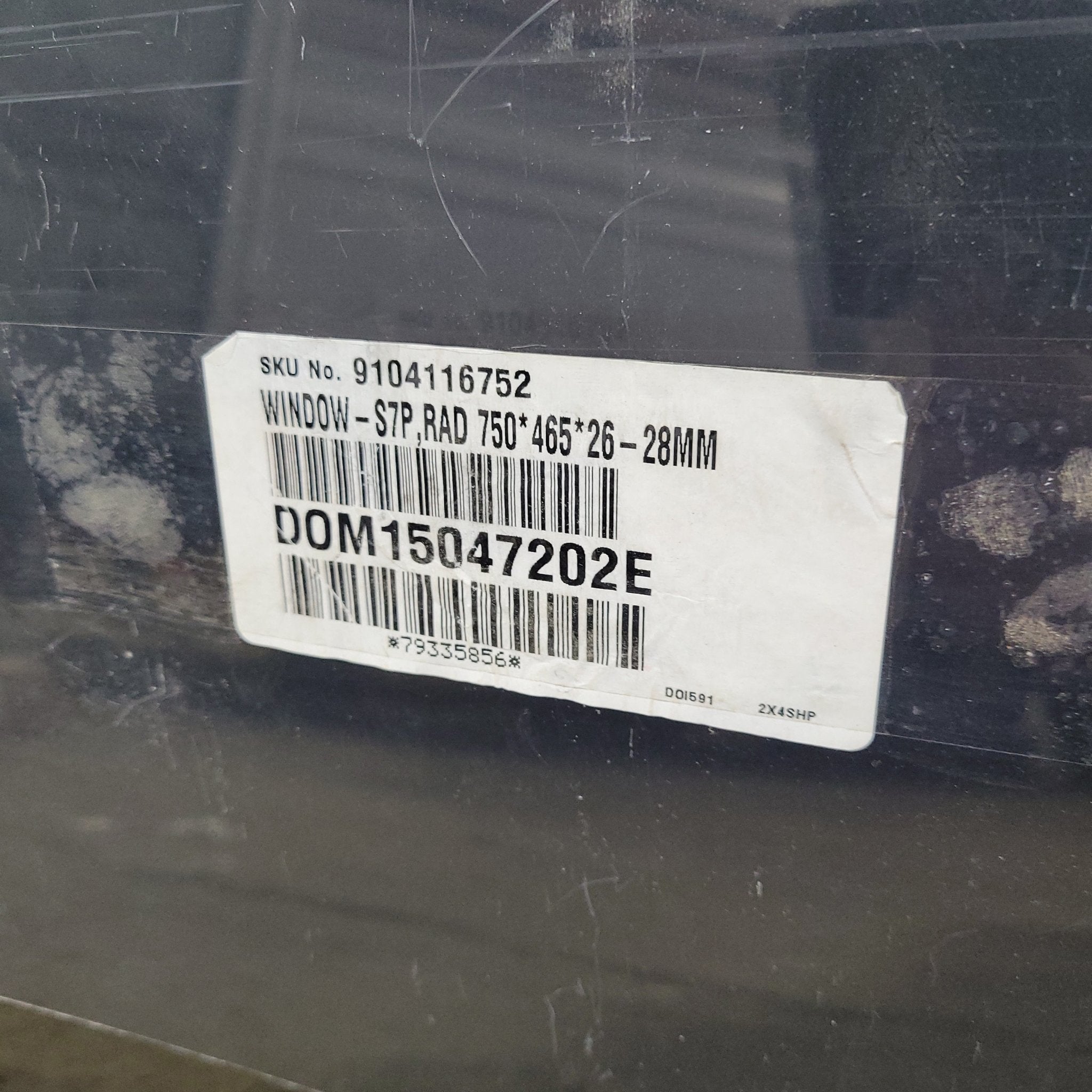 Black Radius Opening Window : 29 1/4" W X 18 1/4" H X 1" D - Young Farts RV Parts