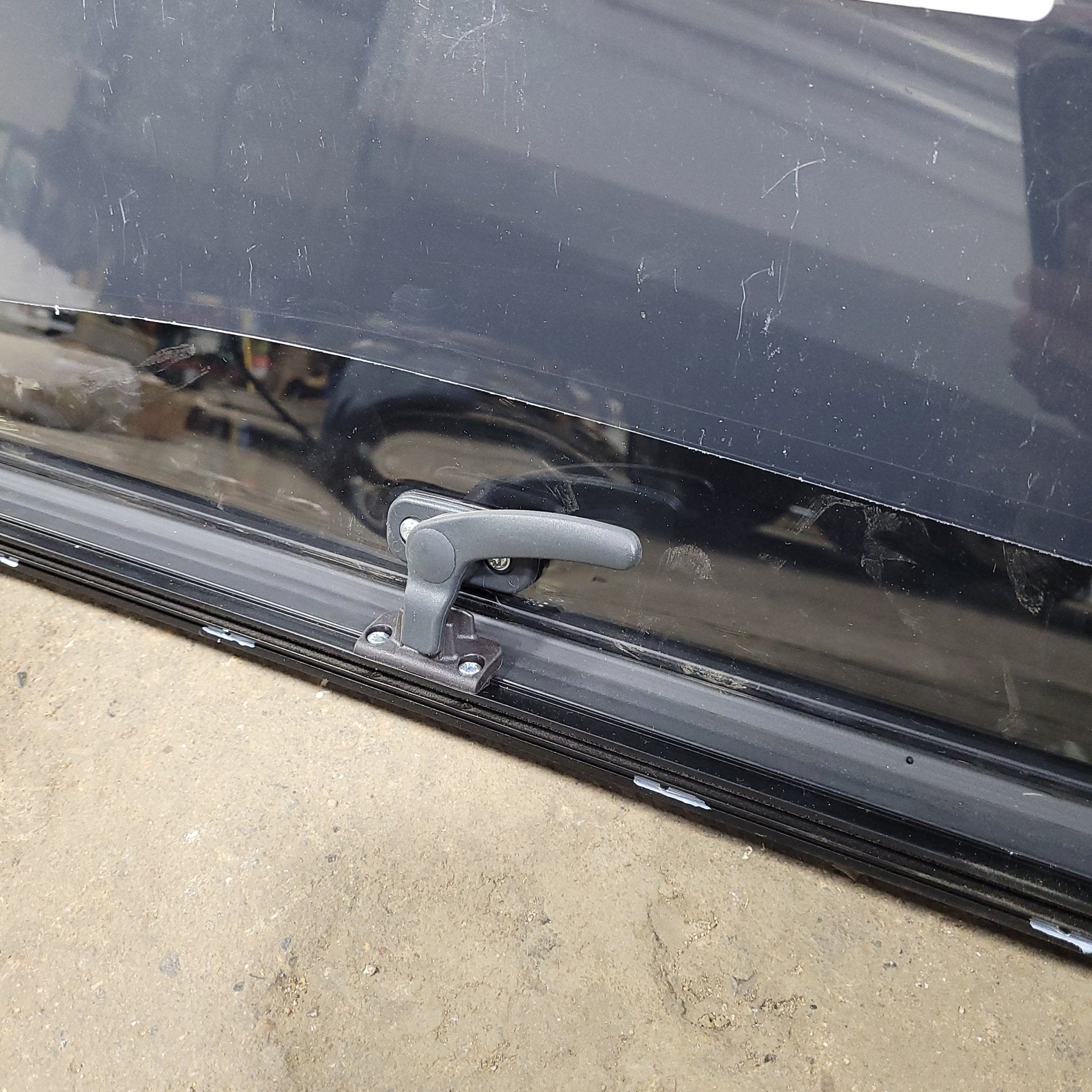 Black Radius Opening Window : 29 1/4" W X 18 1/4" H X 1" D - Young Farts RV Parts