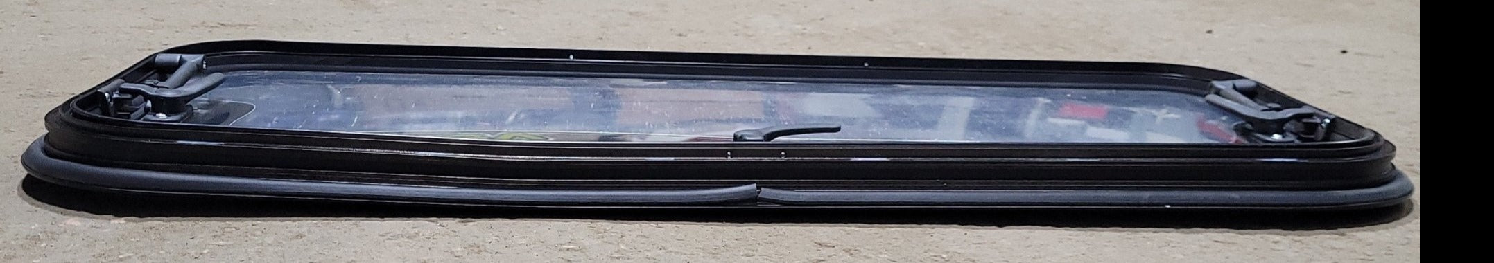 Black Radius Opening Window : 32" W X 12 1/8" H X 1" D - Young Farts RV Parts