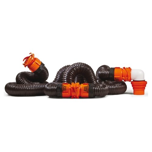 Camco 39741 RhinoFLEX 20' Sewer Hose Kit w/4N1,Elbow, Caps - 20' - Young Farts RV Parts