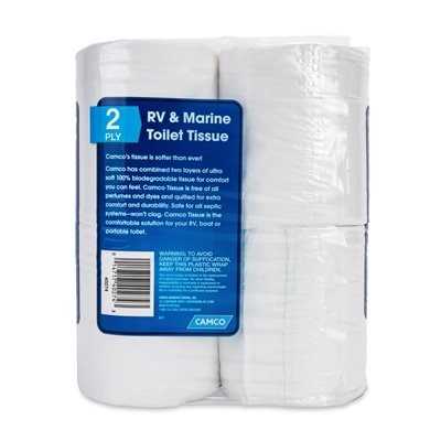 Camco 40274 - TST 2 Ply Toilet Tissue - 4 Rolls, 500 sheets - Young Farts RV Parts