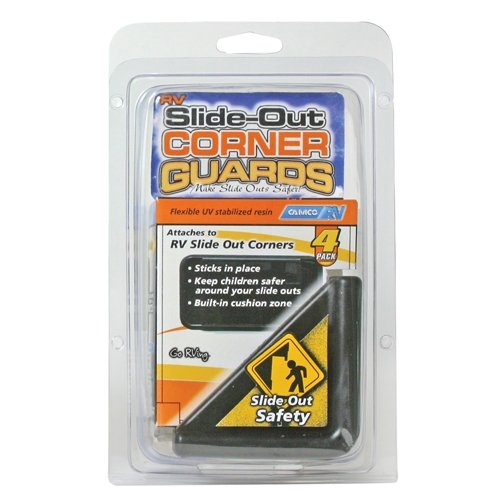 Camco 42204 RV Slide Out Corner Guards - Black, Bilingual - Young Farts RV Parts