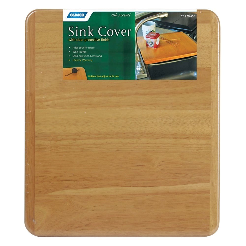 Camco 43431 Sink Cover - Oak 13" x 15" - Young Farts RV Parts