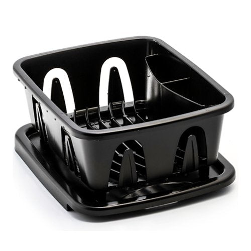 Camco 43512 Mini Dish Drainer & Tray - Black Bilingual - Young Farts RV Parts