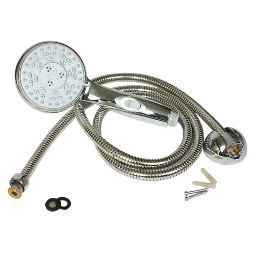 Camco 43713 Shower Head Kit - Chrome w/ OOS includes hose,head,mount & hardware - Young Farts RV Parts