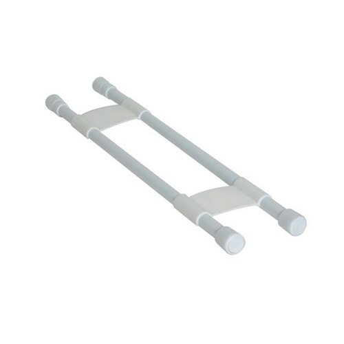 Camco 44093 - Double Cupboard Bar - 10" to 17" White - Young Farts RV Parts