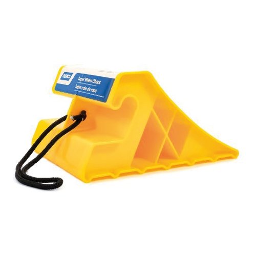 Camco 44475 Super Wheel Chock with Rope - Yellow Bilingual - Young Farts RV Parts