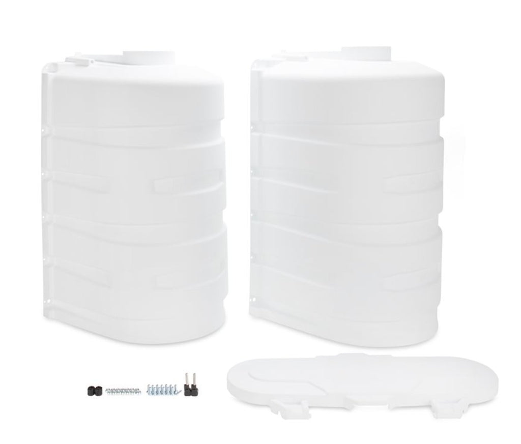 Camco 50513 Double Propane Tank Cover (30 lb. Tanks) - White - Young Farts RV Parts